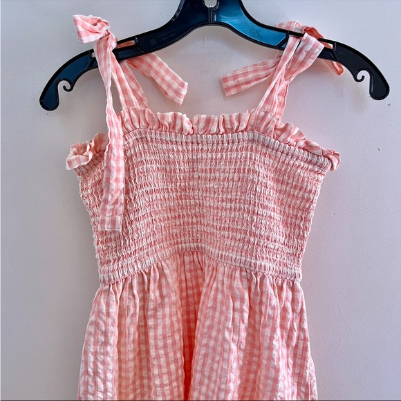 Stradivarius tie strap dress in pink gingham - Picture 6 of 10
